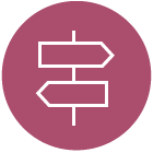 Succession planning icon: signpost
